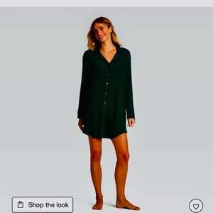 Dark Green Button-Up nightgown